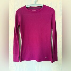 Under Armour Magenta Long Sleeve Waffle Thermal Top Size S